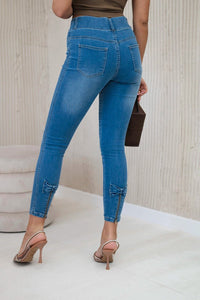 Jeans with a bow 3653 / – Jeans цвет / color | Lexline Fashion