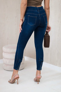 Jeans with a bow 3653 / – Jeans || Dark цвет / color | Lexline Fashion