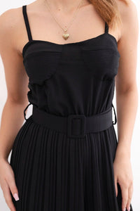 Jumpsuit with straps 6886 / – Black цвет / color | Lexline Fashion