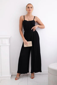 Jumpsuit with straps 6886 / – Black цвет / color | Lexline Fashion