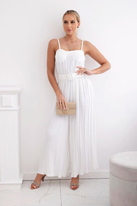 Jumpsuit with straps 6886 / – Ecru цвет / color | Lexline Fashion