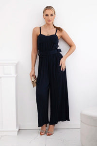 Jumpsuit with straps 6886 / – Navy blue цвет / color | Lexline Fashion