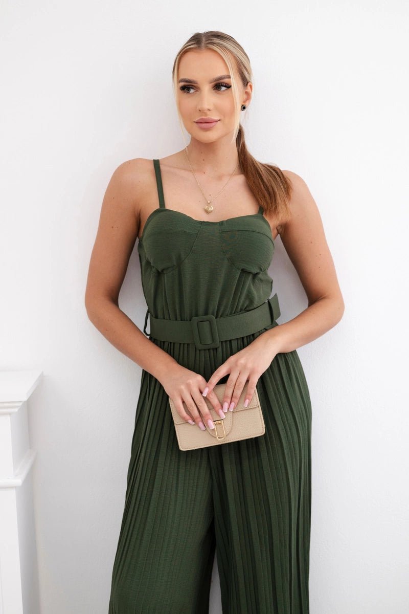 Jumpsuit with straps 6886 / – Navy blue цвет / color | Lexline Fashion