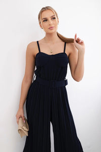Jumpsuit with straps 6886 / – Navy blue цвет / color | Lexline Fashion