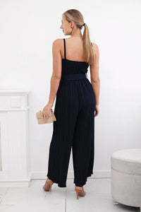 Jumpsuit with straps 6886 / – Navy blue цвет / color | Lexline Fashion