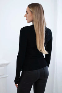 Knitted blouse 9636 / – Black цвет / color | Lexline Fashion