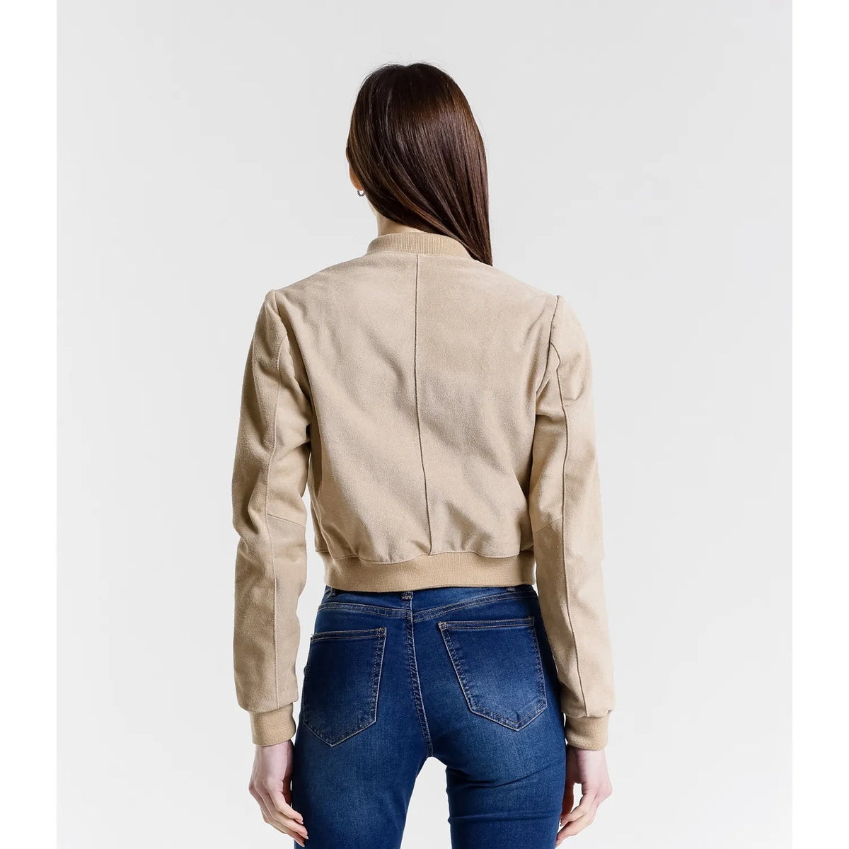 Leather jacket Made in Italy NLLP01 - 011 / – Beige цвет / color | Lexline Fashion