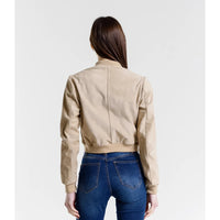 Leather jacket Made in Italy NLLP01 - 011 / – Beige цвет / color | Lexline Fashion