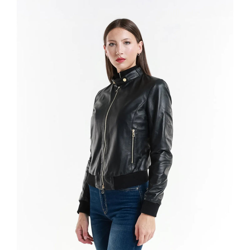 Leather jacket Made in Italy NLLP01 - 11 / – Black цвет / color | Lexline Fashion