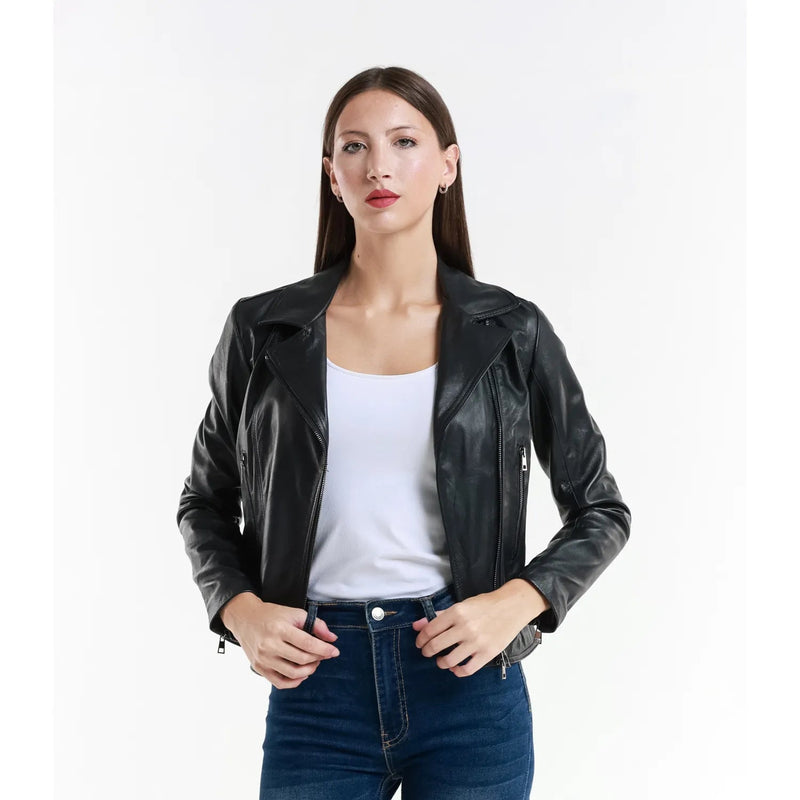 Leather jacket Made in Italy NLLP01 - 18 / – Black цвет / color | Lexline Fashion