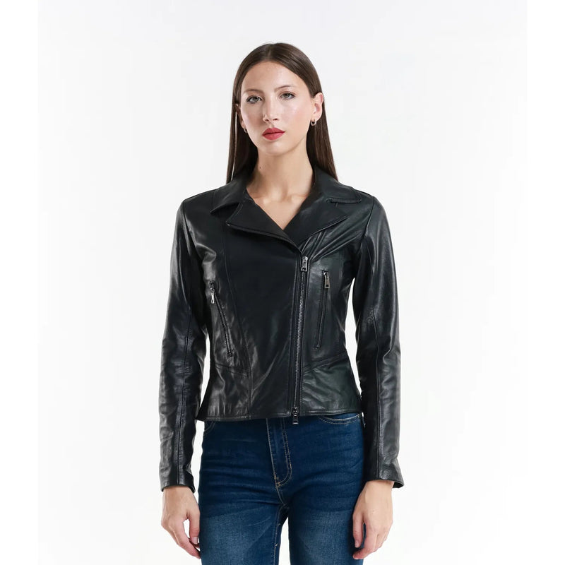 Leather jacket Made in Italy NLLP01 - 18 / – Black цвет / color | Lexline Fashion