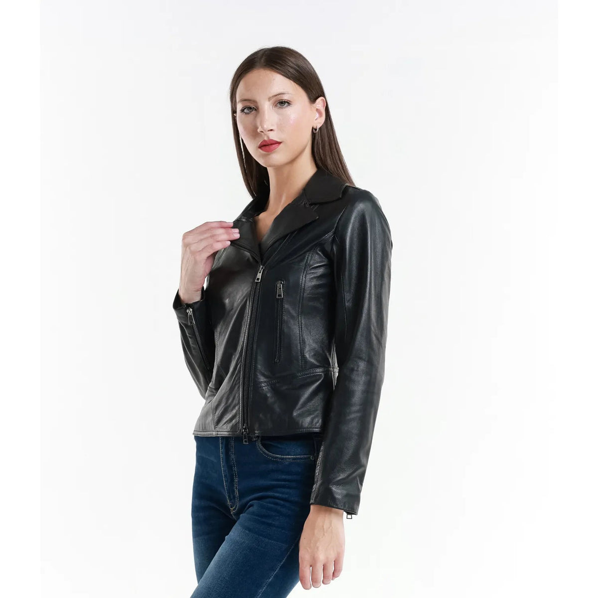 Leather jacket Made in Italy NLLP01 - 18 / – Black цвет / color | Lexline Fashion