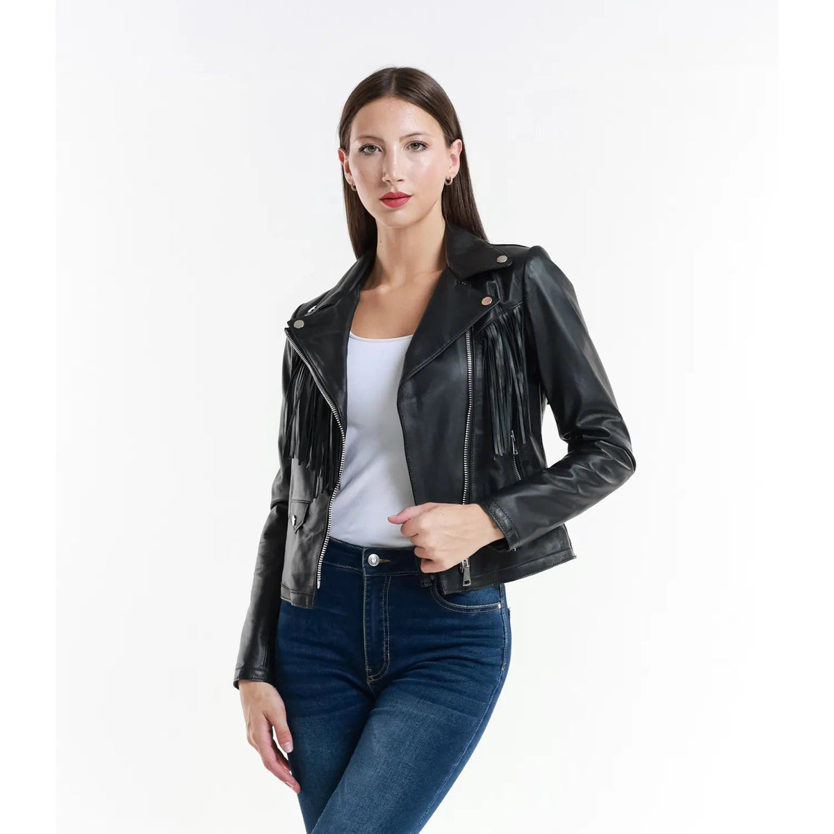 Leather jacket Made in Italy NLLP01 - 23 / – Black цвет / color | Lexline Fashion
