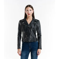 Leather jacket Made in Italy NLLP01 - 23 / – Black цвет / color | Lexline Fashion