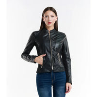 Leather jacket Made in Italy NLLP01 - 25 / – Black цвет / color | Lexline Fashion