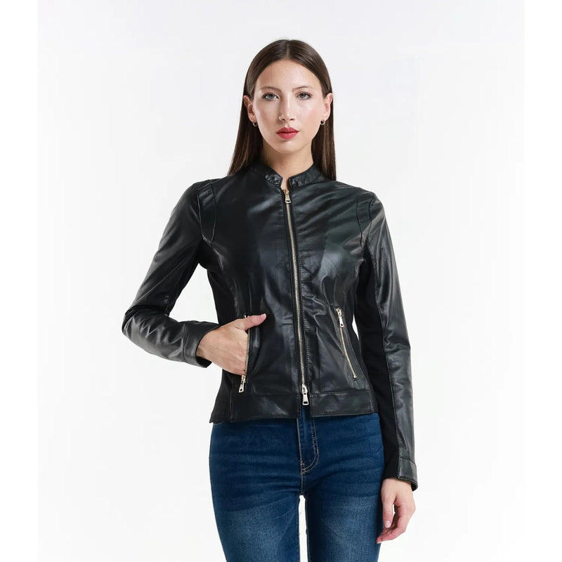 Leather jacket Made in Italy NLLP01 - 25 / – Black цвет / color | Lexline Fashion