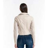 Leather jacket Made in Italy NLLP01 - 29 / – Beige цвет / color | Lexline Fashion