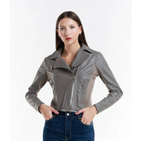 Leather jacket Made in Italy NLLP01 - 29 / – Cappuccino цвет / color | Lexline Fashion