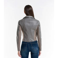 Leather jacket Made in Italy NLLP01 - 29 / – Grey цвет / color | Lexline Fashion