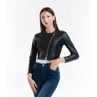 Leather jacket Made in Italy NLLP01 - 30 / – Black цвет / color | Lexline Fashion