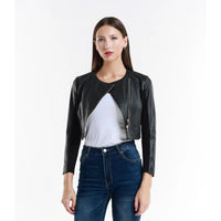 Leather jacket Made in Italy NLLP01 - 30 / – Black цвет / color | Lexline Fashion