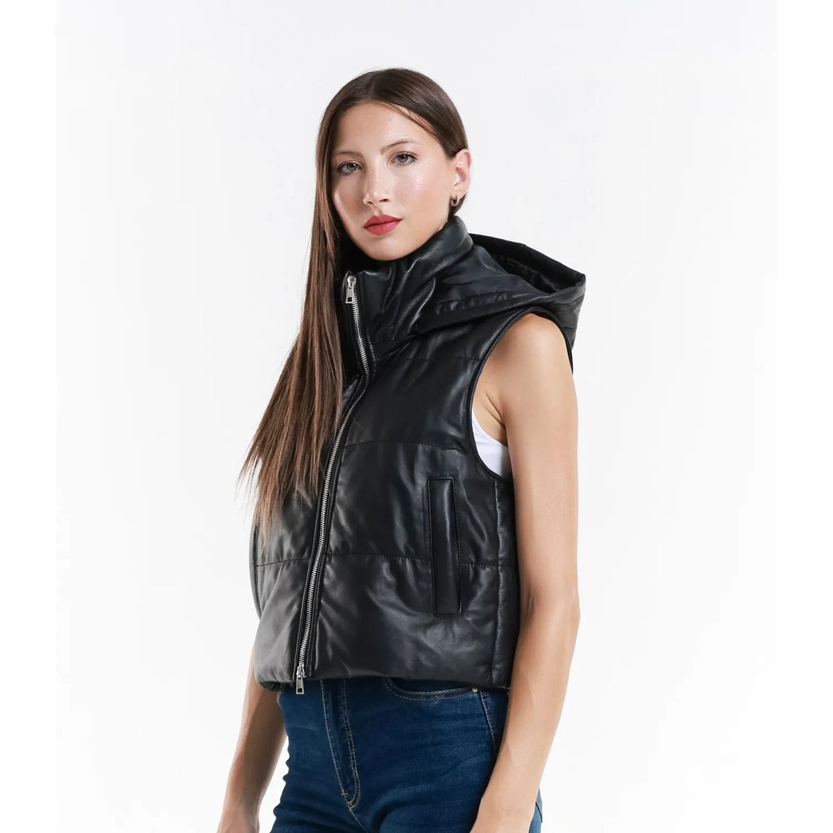 Leather jacket Made in Italy NLLP01 - 31 / – Black цвет / color | Lexline Fashion