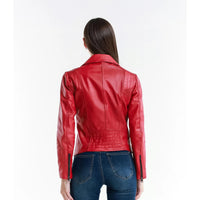 Leather jacket Made in Italy NLLP01 - 6 / – Red цвет / color | Lexline Fashion