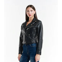 Leather jacket Made in Italy NLLP01 - 7 / – Black цвет / color | Lexline Fashion