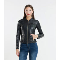 Leather jacket Made in Italy NLLP01 - 8 / – Black цвет / color | Lexline Fashion