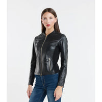 Leather jacket Made in Italy NLLP01 - 8 / – Light || Beige цвет / color | Lexline Fashion