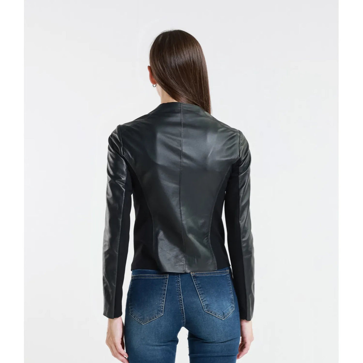 Leather jacket Made in Italy NLLP01 - 8 / – Light || Beige цвет / color | Lexline Fashion