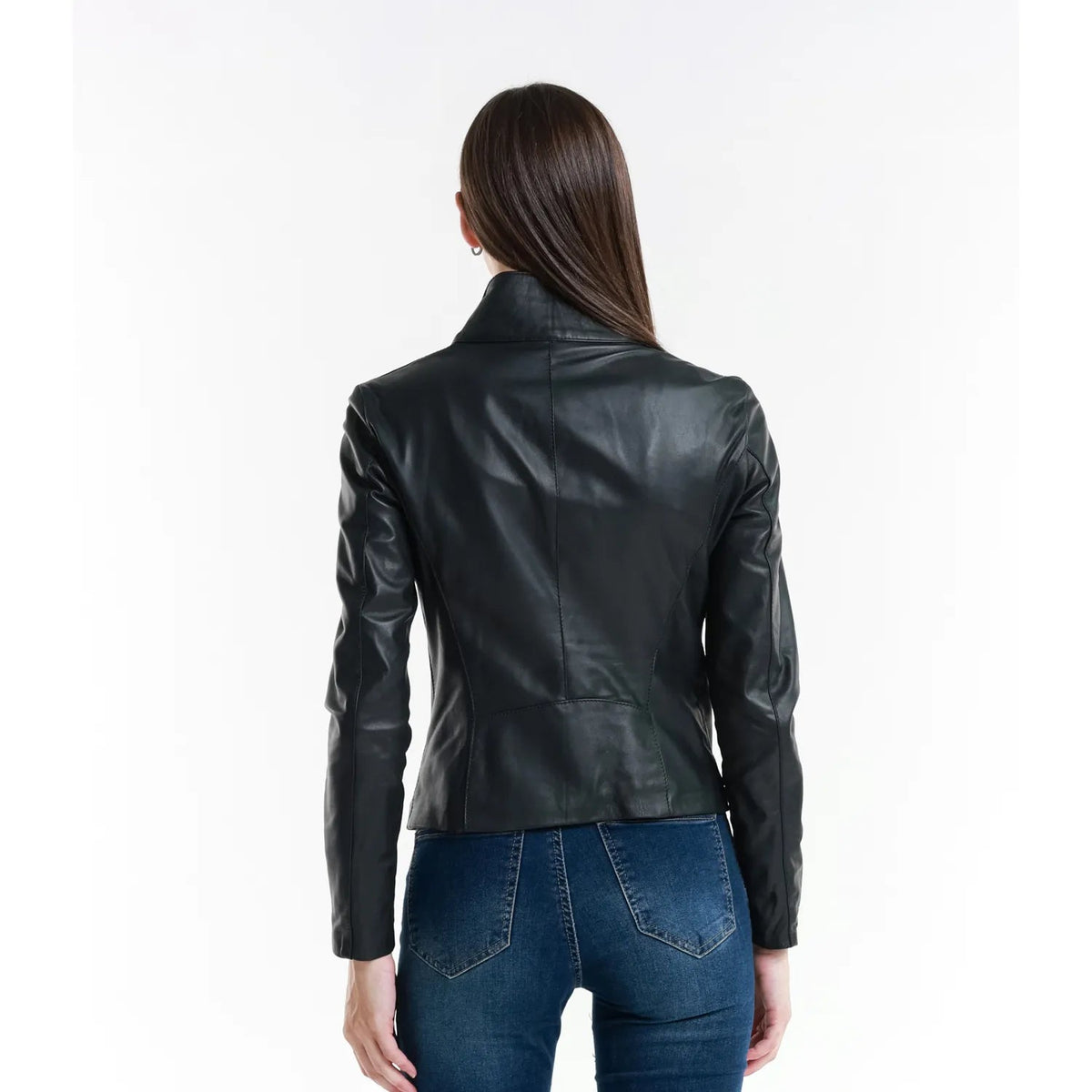Leather Women's Jacket Made in Italy NLLP01 - 16 / – Black цвет / color | Lexline Fashion