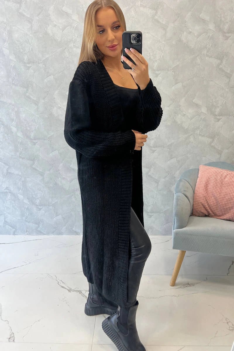 Long cardigan 2019 - 2 / – Black цвет / color | Lexline Fashion