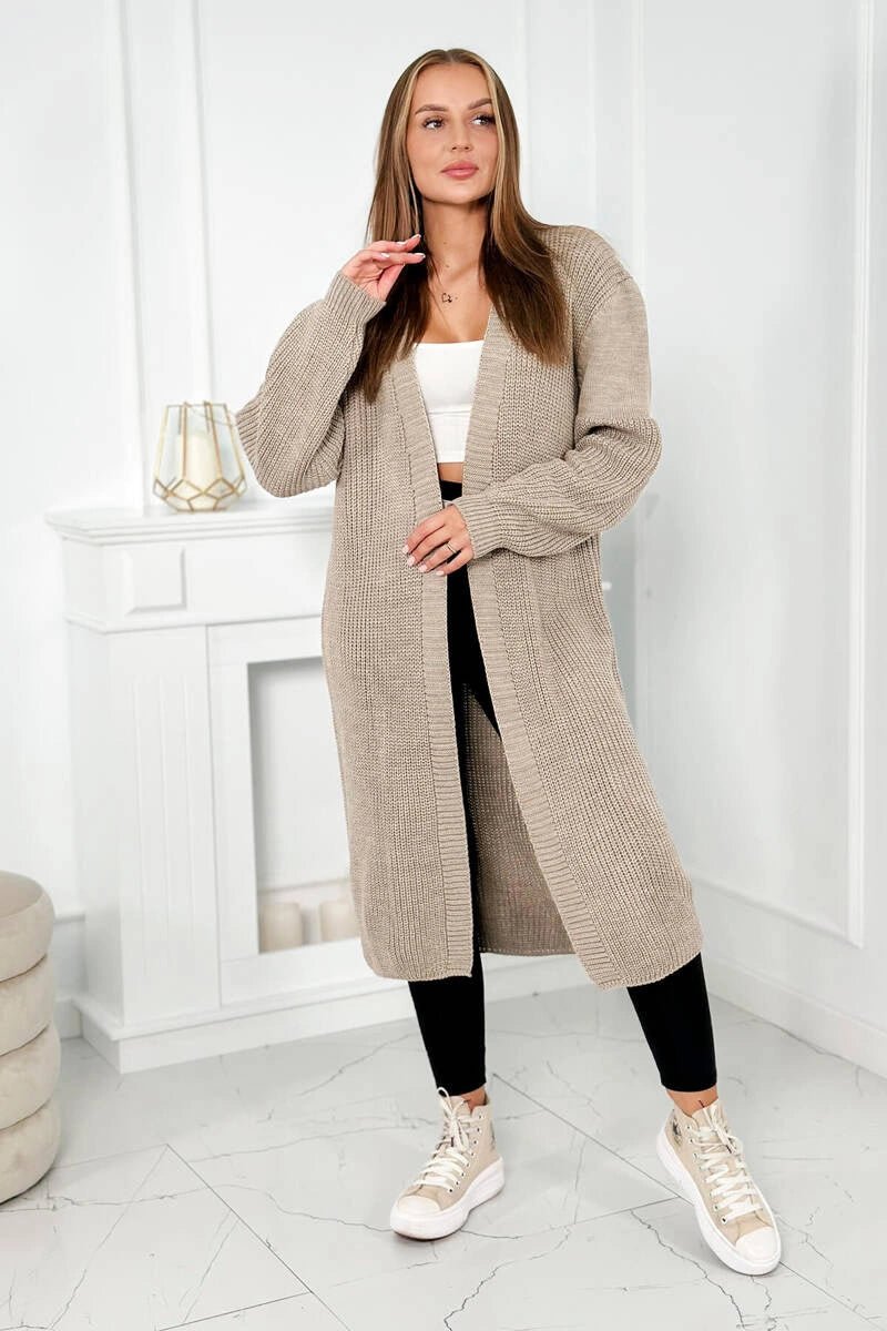 Long cardigan 2019 - 2 / – Dark || beige цвет / color | Lexline Fashion