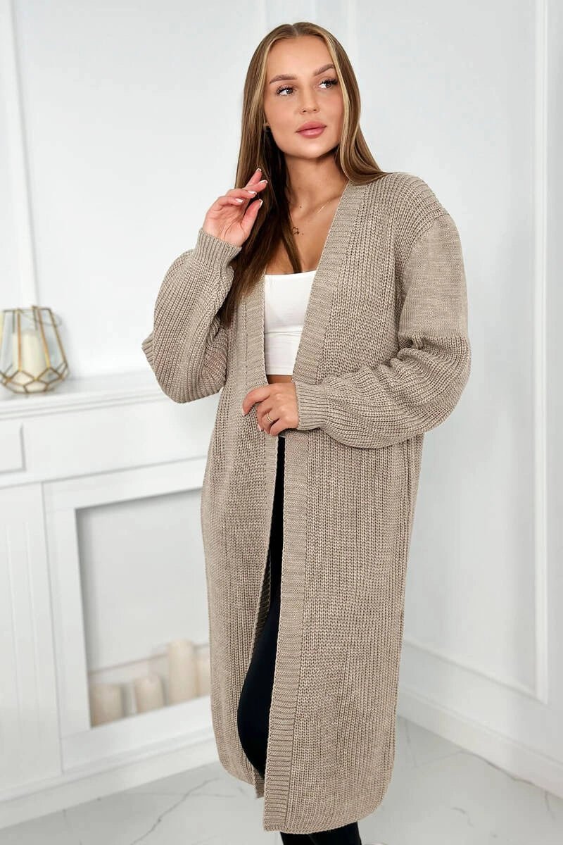 Long cardigan 2019 - 2 / – Dark || beige цвет / color | Lexline Fashion