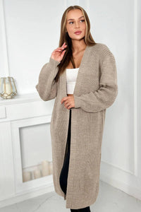 Long cardigan 2019 - 2 / – Dark || beige цвет / color | Lexline Fashion