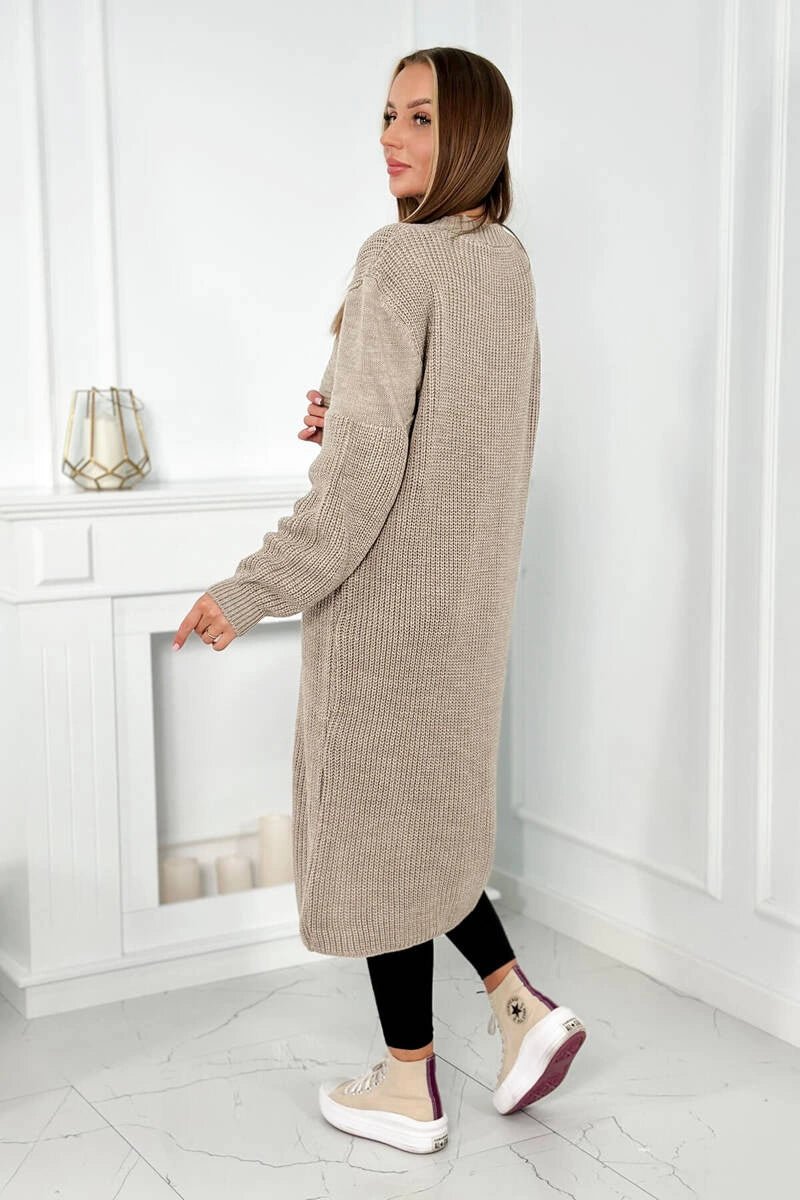 Long cardigan 2019 - 2 / – Dark || beige цвет / color | Lexline Fashion