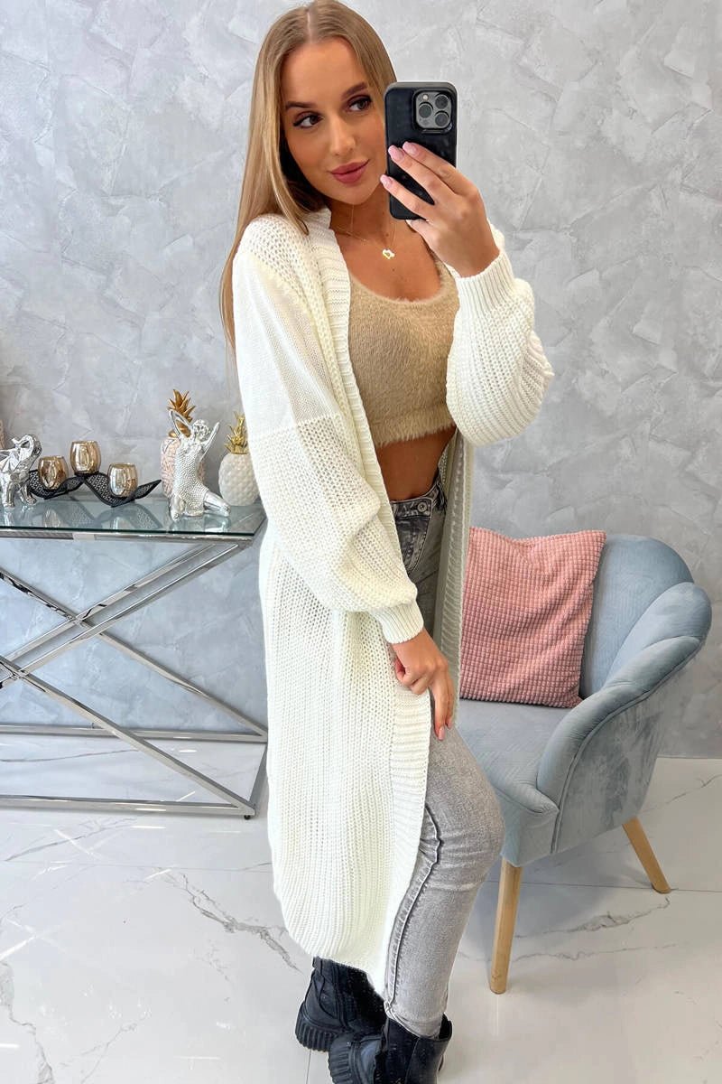 Long cardigan 2019 - 2 / – Ecru цвет / color | Lexline Fashion