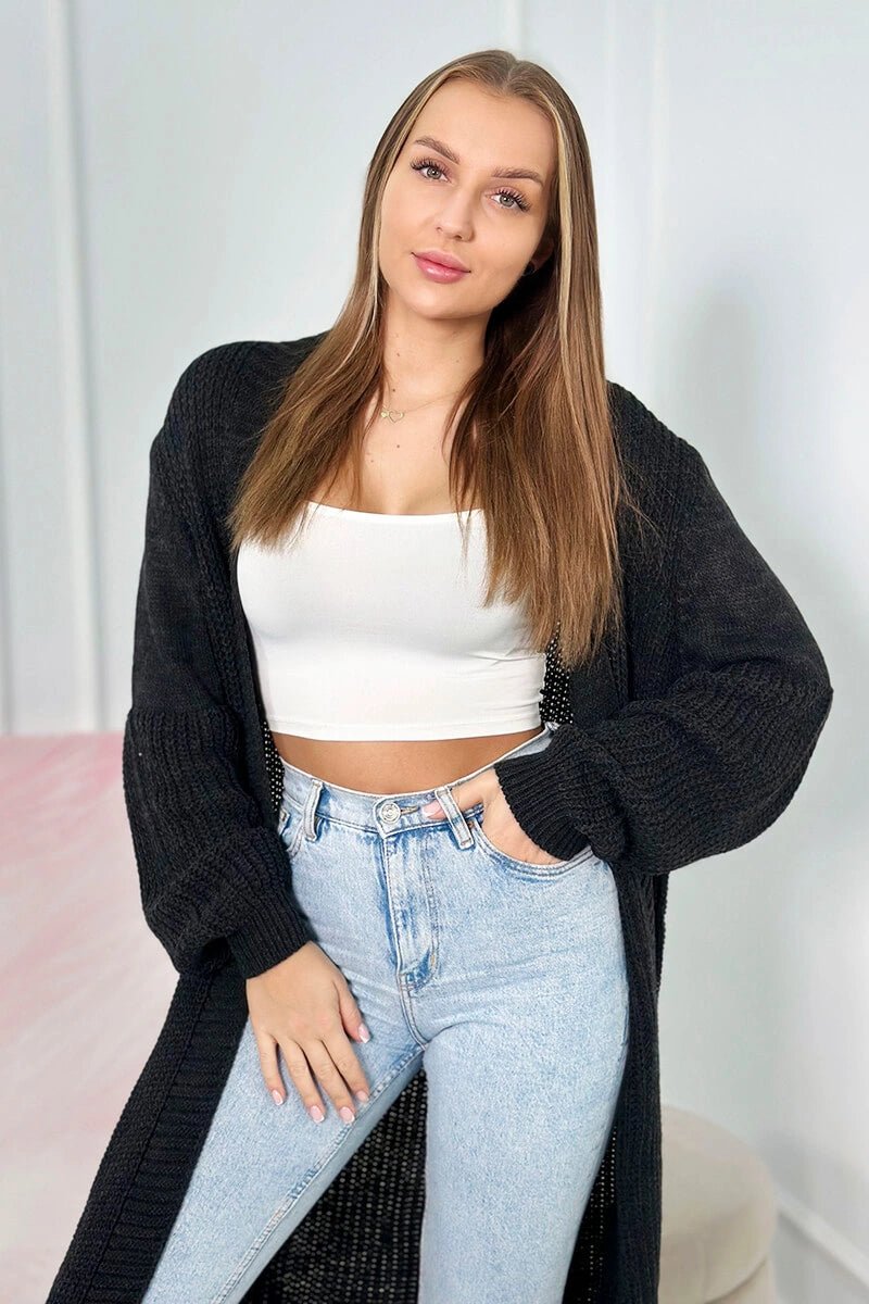 Long cardigan 2019 - 2 / – Graphite цвет / color | Lexline Fashion