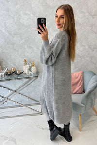 Long cardigan 2019 - 2 / – Gray || Dark цвет / color | Lexline Fashion