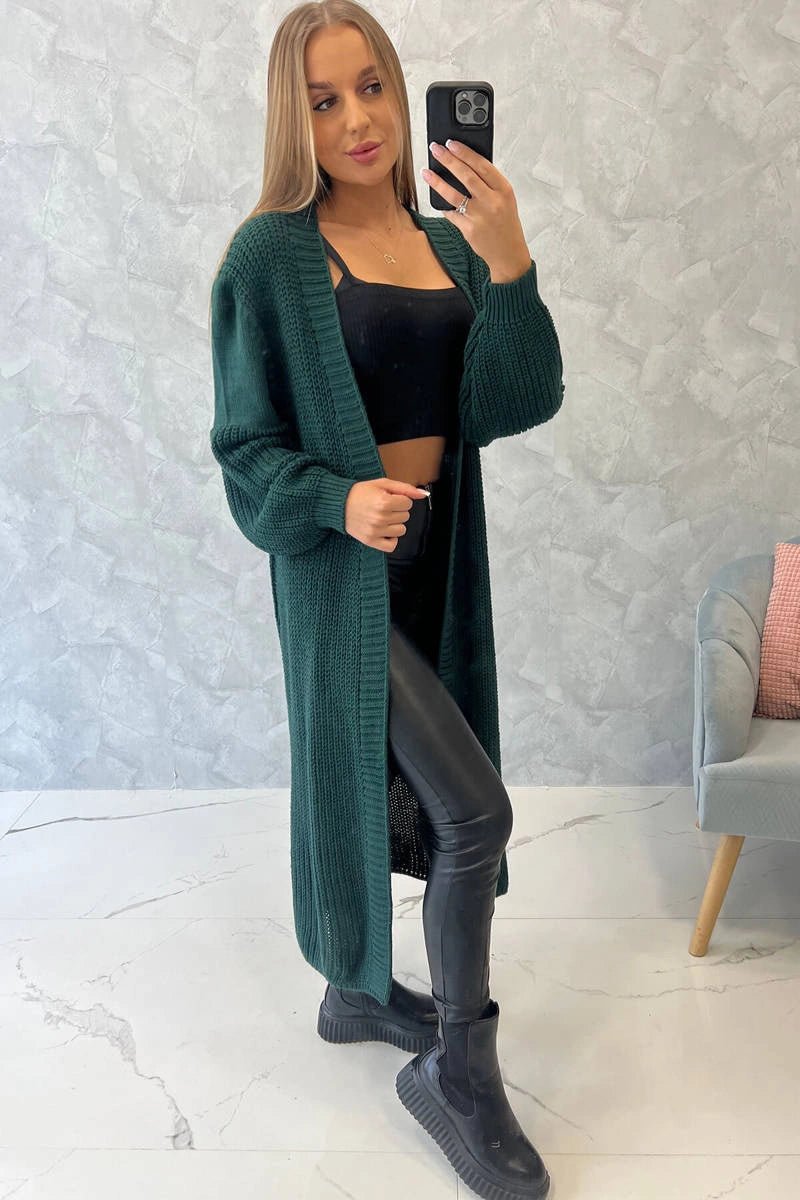 Long cardigan 2019 - 2 / – Green || Dark цвет / color | Lexline Fashion