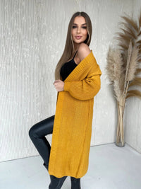 Long cardigan 2019 - 2 / – Mustard цвет / color | Lexline Fashion