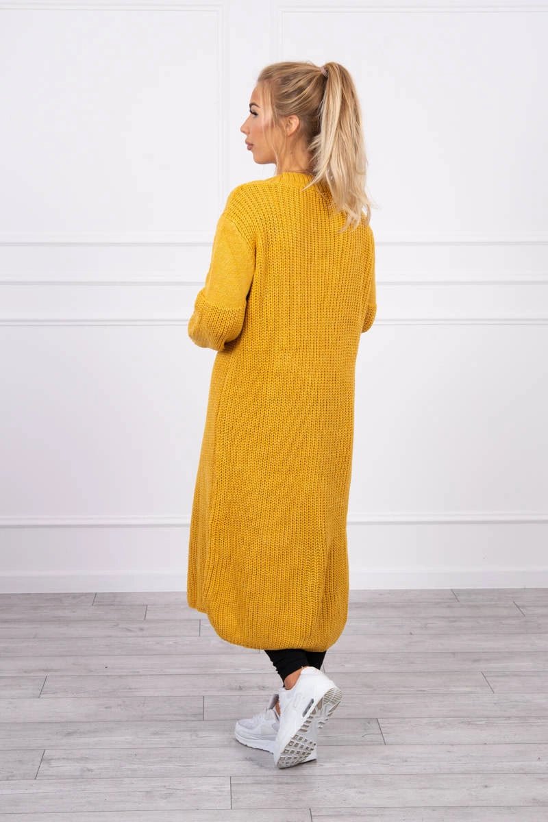 Long cardigan 2019 - 2 / – Mustard цвет / color | Lexline Fashion