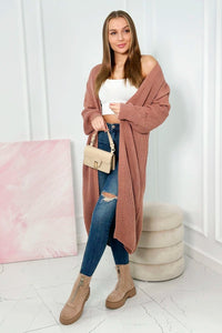 Long cardigan 2019 - 2 / – Pink || Dark цвет / color | Lexline Fashion
