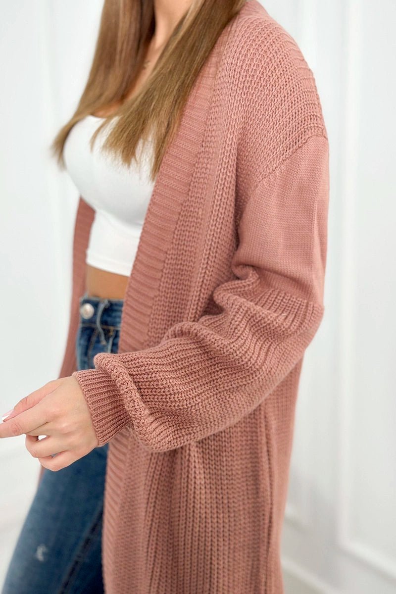 Long cardigan 2019 - 2 / – Pink || Dark цвет / color | Lexline Fashion