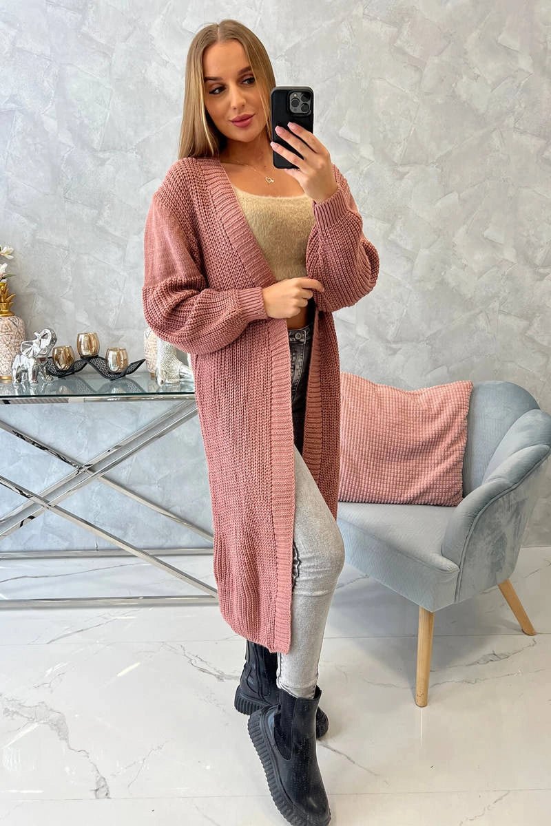 Long cardigan 2019 - 2 / – Pink || Dark цвет / color | Lexline Fashion