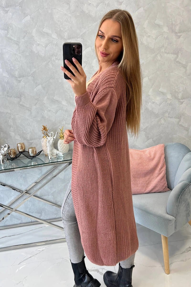 Long cardigan 2019 - 2 / – Pink || Dark цвет / color | Lexline Fashion