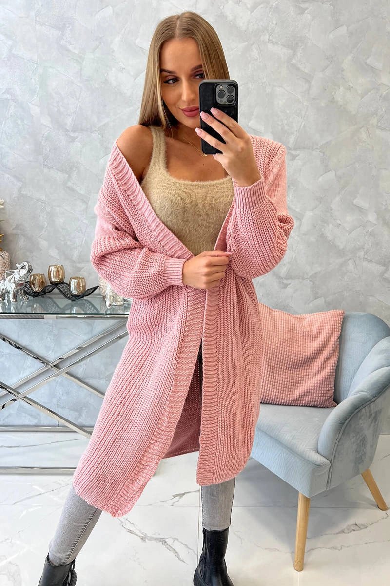 Long cardigan 2019 - 2 / – Powder цвет / color | Lexline Fashion