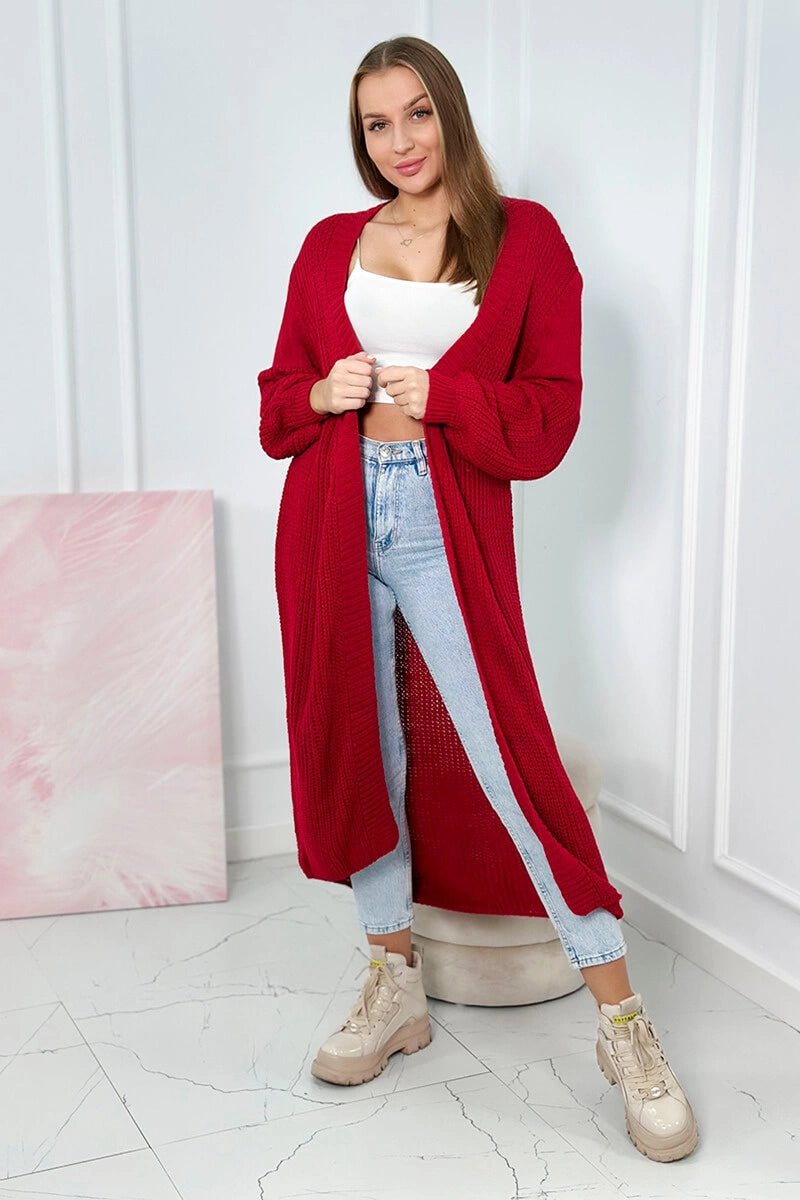 Long cardigan 2019 - 2 / – Red цвет / color | Lexline Fashion