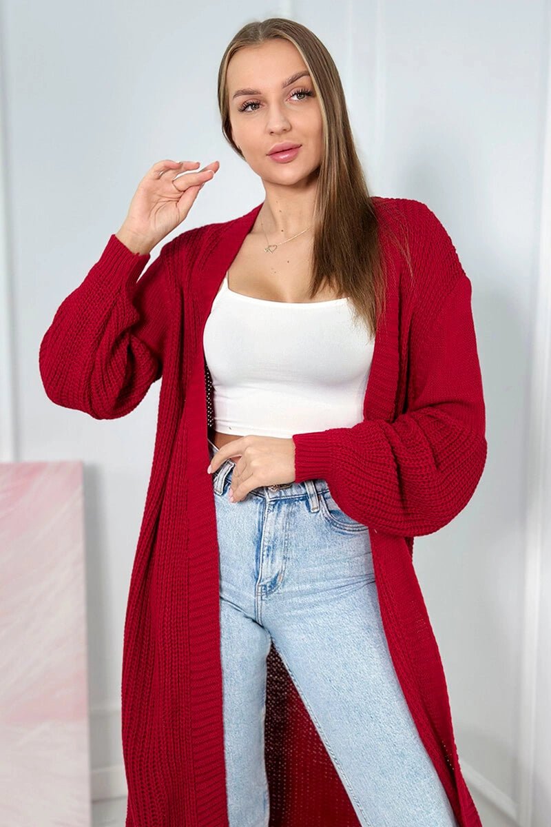 Long cardigan 2019 - 2 / – Red цвет / color | Lexline Fashion